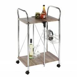 WENKO Servierwagen Liky - Braun / Chrom -WOHNZIMMERMÖBEL Verkäufe 1000160240 190215 07293200003 GALLERYIMAGES P000000001000160240