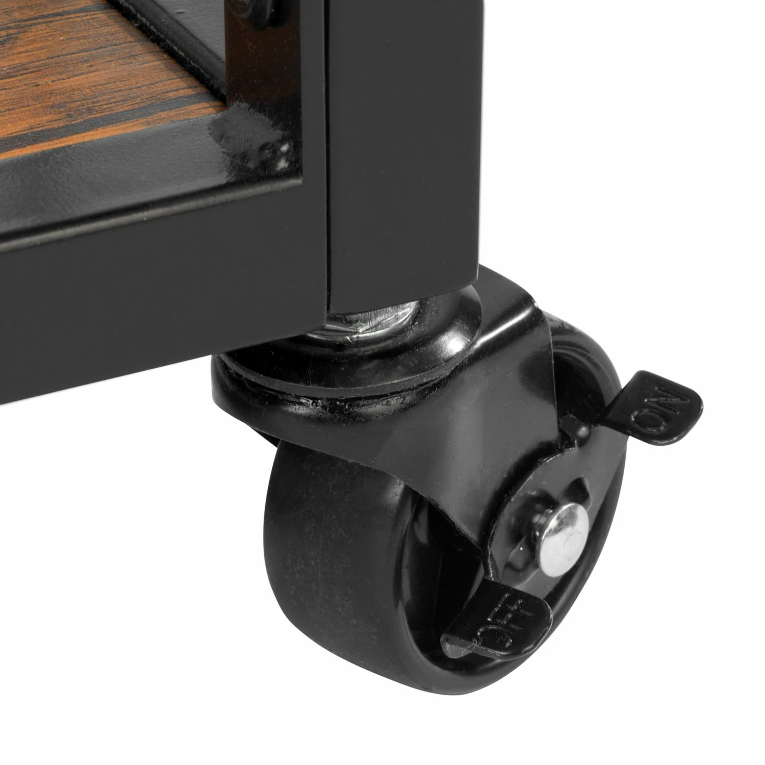 WENKO Servierwagen Rustico - Metall - Schwarz / Walnuss Dekor 5 WENKO Servierwagen Rustico - Metall - Schwarz / Walnuss Dekor – Bild 5