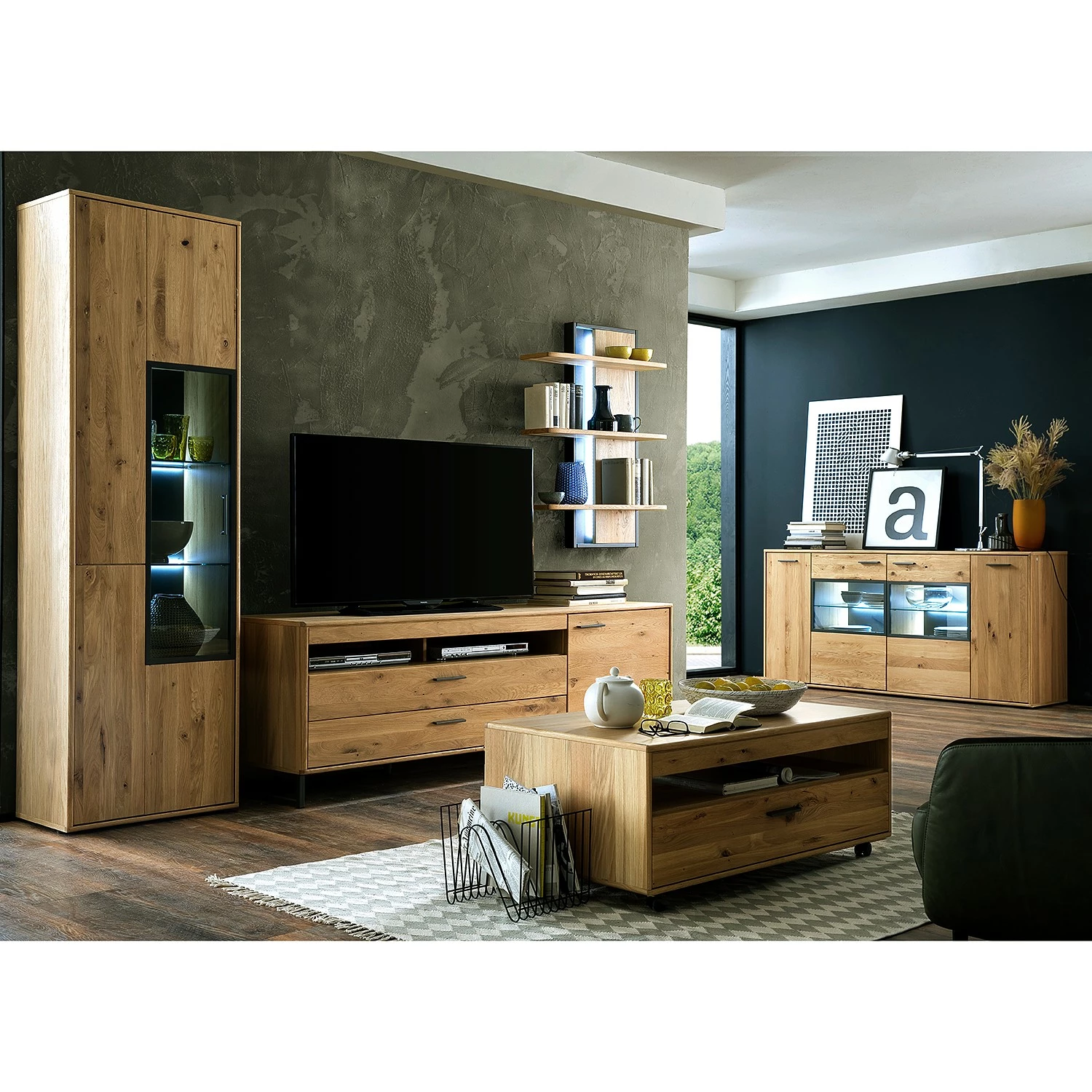 Naturoo Wandregal Kiah - Echtholzfurnier - Asteiche 2 Naturoo Wandregal Kiah - Echtholzfurnier - Asteiche – Bild 2