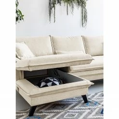 Norrwood Ecksofa Mia Mia II - Webstoff - Beige - Longchair davorstehend links 13 Norrwood Ecksofa Mia Mia II - Webstoff - Beige - Longchair davorstehend links -WOHNZIMMERMÖBEL Verkäufe 1000160513 200623 11265000054 DETAILS P000000001000160513