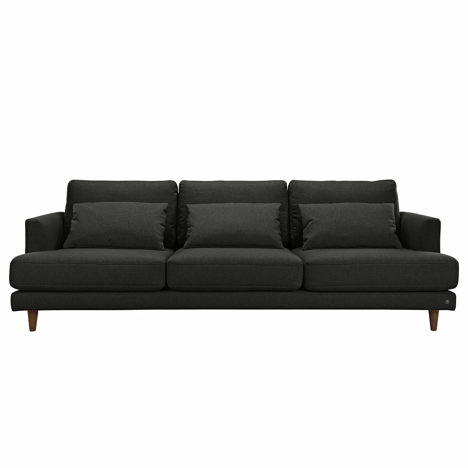 Tom Tailor Sofa Westcoast (3-Sitzer) - Webstoff - Schwarz - 3 Kissen 4 Tom Tailor Sofa Westcoast (3-Sitzer) - Webstoff - Schwarz - 3 Kissen – Bild 4