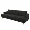 Tom Tailor Sofa Westcoast (3-Sitzer) - Webstoff - Schwarz - 3 Kissen