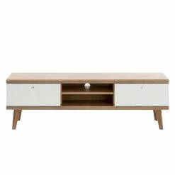 Norrwood TV-Lowboard Gyland II - Matt Weiß / Eiche Riviera Dekor -WOHNZIMMERMÖBEL Verkäufe 1000163989 190307 08392100005 GALLERYIMAGES P000000001000163989