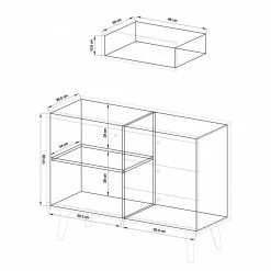 Norrwood Kommode Gyland - Matt Weiß / Eiche Riviera Dekor -WOHNZIMMERMÖBEL Verkäufe 1000164005 190307 08392200038 GALLERYIMAGES P000000001000164005