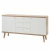 Norrwood Sideboard Gyland - Matt Weiß / Eiche Riviera Dekor