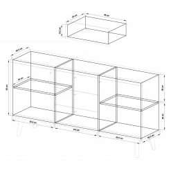 Norrwood Sideboard Gyland - Matt Weiß / Eiche Riviera Dekor -WOHNZIMMERMÖBEL Verkäufe 1000164014 190307 08392400101 GALLERYIMAGES P000000001000164014