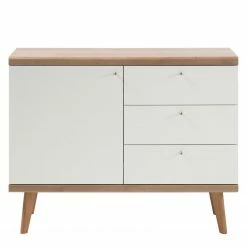 Norrwood Wohnwand Gyland I (4-teilig) - Matt Weiß / Eiche Riviera Dekor -WOHNZIMMERMÖBEL Verkäufe 1000164024 190307 08392500122 GALLERYIMAGES P000000001000164024