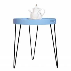 Kayoom Beistelltisch River - Glas / Metall - Hellblau -WOHNZIMMERMÖBEL Verkäufe 1000165616 190315 08011300226 GALLERYIMAGES P000000001000165616