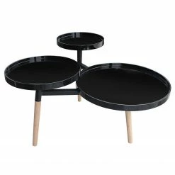 Kayoom Beistelltisch Butler I - Bambus teilmassiv - Schwarz -WOHNZIMMERMÖBEL Verkäufe 1000165620 190315 08011400241 GALLERYIMAGES P000000001000165620