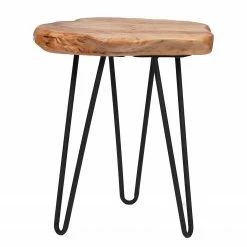 Kayoom Beistelltisch Woody II - Zeder massiv / Metall - Zeder / Schwarz -WOHNZIMMERMÖBEL Verkäufe 1000165625 190315 08011500275 GALLERYIMAGES P000000001000165625