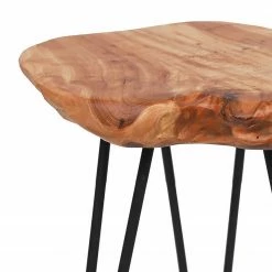 Kayoom Beistelltisch Woody II - Zeder massiv / Metall - Zeder / Schwarz -WOHNZIMMERMÖBEL Verkäufe 1000165625 190315 08011500277 GALLERYIMAGES P000000001000165625