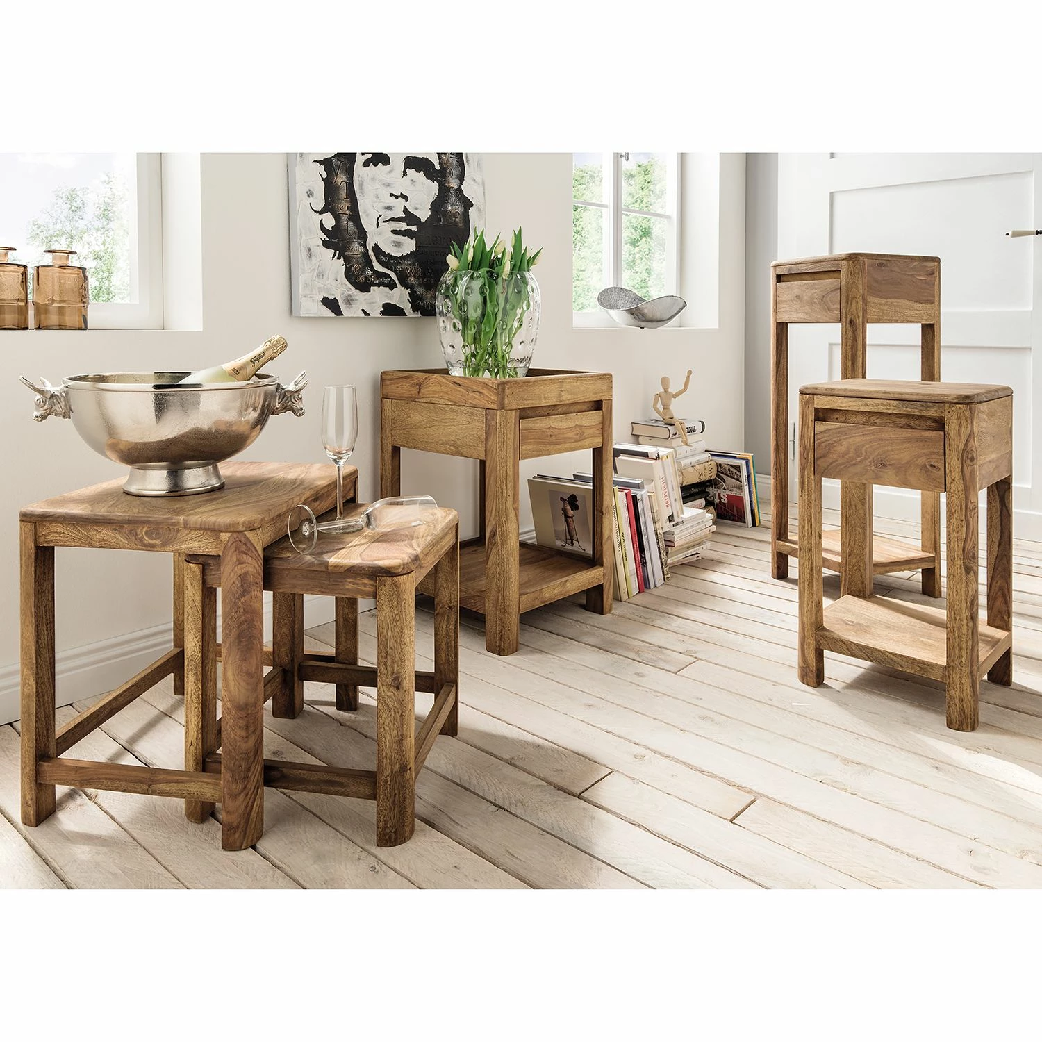 Naturoo Telefontisch Gaspar - Sheesham massiv 3 Naturoo Telefontisch Gaspar - Sheesham massiv – Bild 3