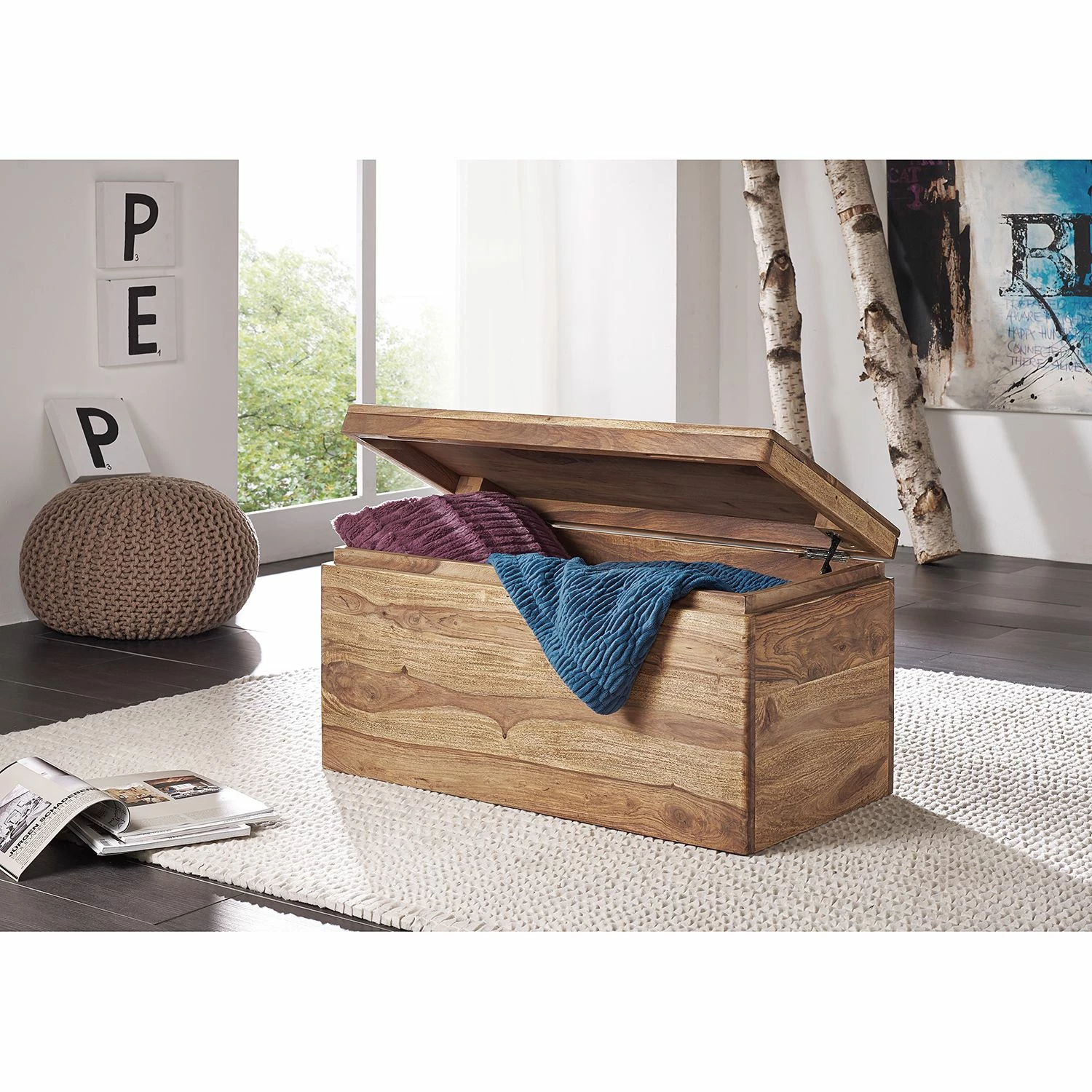 Naturoo Truhentisch Gaspar - Sheesham massiv 3 Naturoo Truhentisch Gaspar - Sheesham massiv – Bild 3