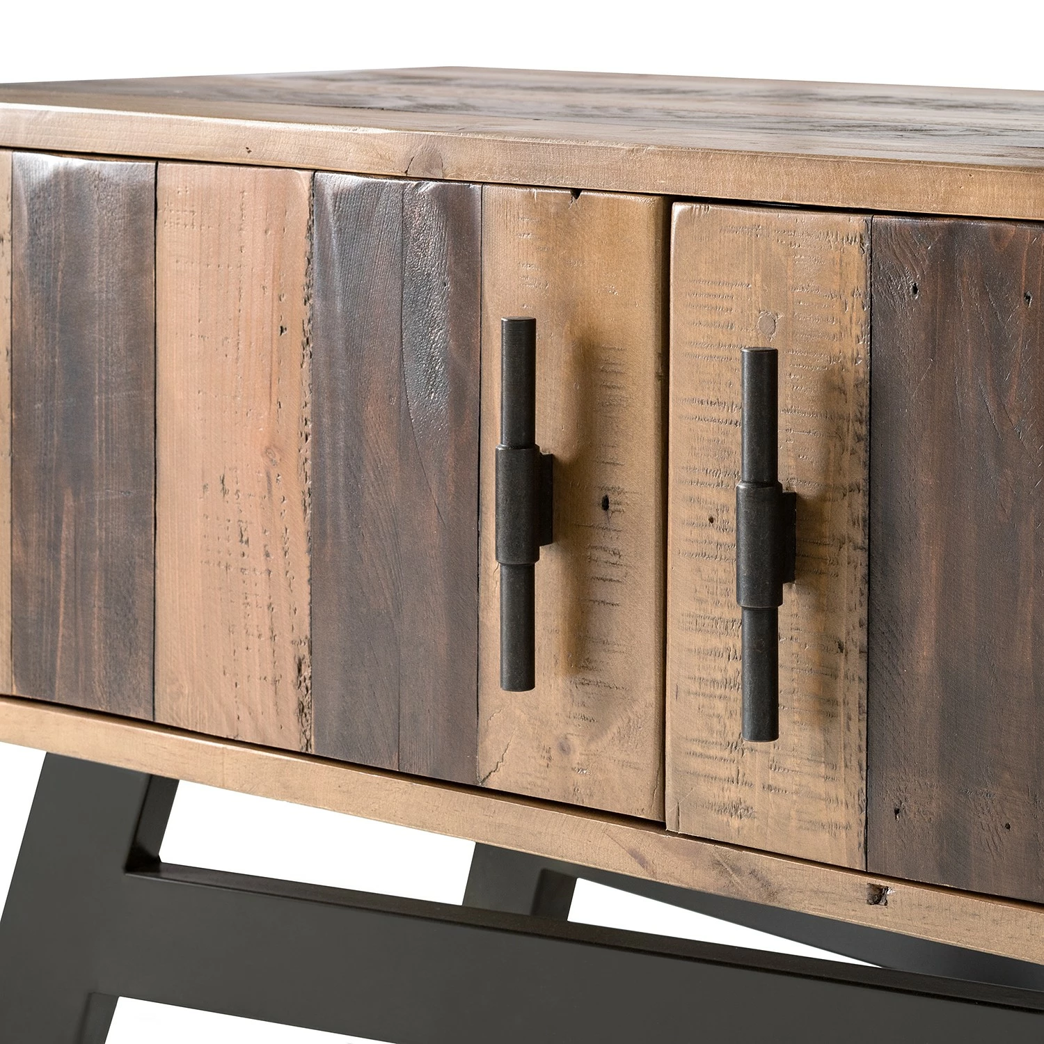 Ars manufacti TV-Lowboard Tamati III - Pinie massiv / Eisen - Pinie / Schwarz 9 Ars manufacti TV-Lowboard Tamati III - Pinie massiv / Eisen - Pinie / Schwarz – Bild 9