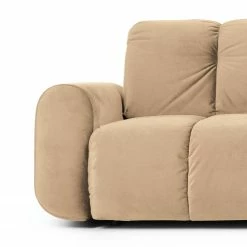 Jack & Alice Ecksofa Malter - Samt - Beige - Longchair davorstehend rechts -WOHNZIMMERMÖBEL Verkäufe 1000166812 190325 18170700095 GALLERYIMAGES P000000001000166812