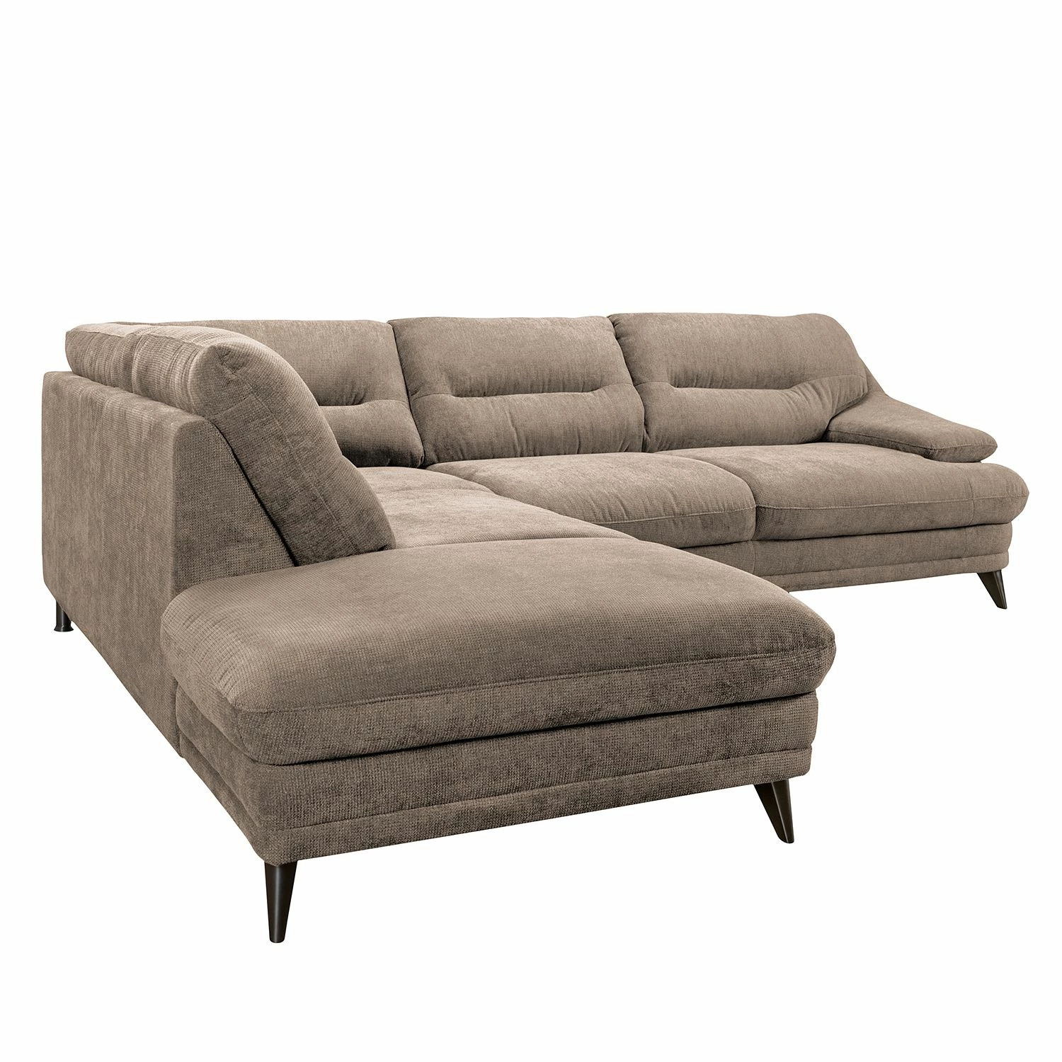 Fredriks Ecksofa Lutz I - Microfaser - Taupe - Ottomane davorstehend rechts 4 Fredriks Ecksofa Lutz I - Microfaser - Taupe - Ottomane davorstehend rechts – Bild 4