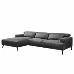 Fredriks Ecksofa Tuzen - Microfaser - Longchair davorstehend links
