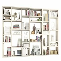Loftscape Bücherregal Emporior IV - Cremeweiß - Breite: 260 cm