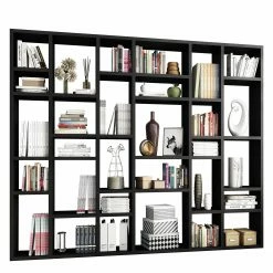 Loftscape Bücherregal Emporior IV - Eiche Schwarzbraun Dekor - Breite: 260 cm