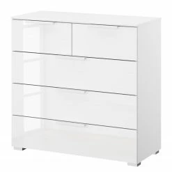 Kommode SKØP x3+2 - Hochglanz Weiß / Alpinweiß - Korpusfarbe