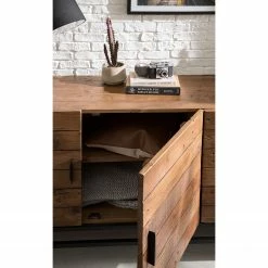 Ars manufacti Sideboard Grasby II - Altholz Pinie / Metall - Pinie Dunkel / Schwarz -WOHNZIMMERMÖBEL Verkäufe 1000168548 191126 17373400015 DETAILS P000000001000168548