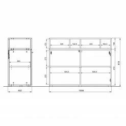 Germania Kommode Coruna - Weiß / Eiche Grandson Dekor -WOHNZIMMERMÖBEL Verkäufe 1000168943 190403 11353700082 GALLERYIMAGES P000000001000168943