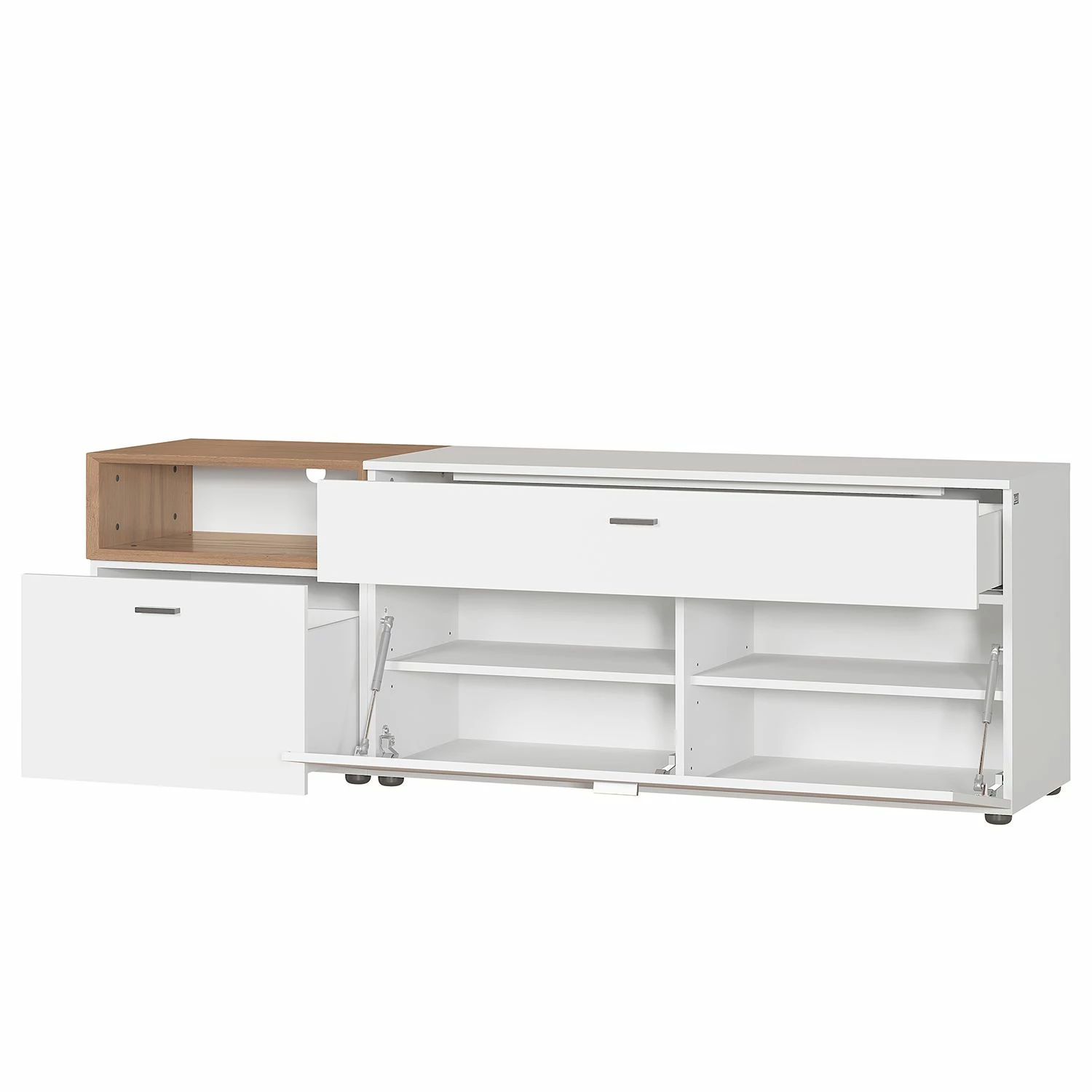 Germania Wohnwand Coruna I (2-teilig) - Weiß / Eiche Grandson Dekor 4 Germania Wohnwand Coruna I (2-teilig) - Weiß / Eiche Grandson Dekor – Bild 4