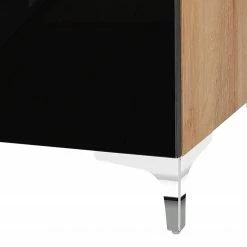 Maja Möbel TV-Lowboard Shino III - Glas Schwarz / Eiche Riviera Dekor -WOHNZIMMERMÖBEL Verkäufe 1000170602 190418 12393100035 GALLERYIMAGES P000000001000170602