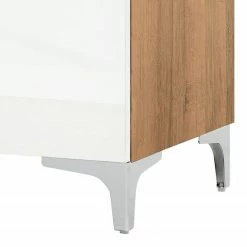 Maja Möbel TV-Lowboard Shino I - Glas Weiß / Eiche Riviera Dekor -WOHNZIMMERMÖBEL Verkäufe 1000170604 190418 12393200045 GALLERYIMAGES P000000001000170604