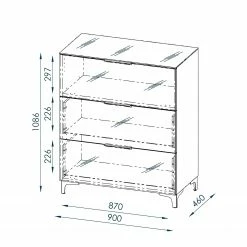 Maja Möbel Kommode Shino I - Glas Weiß / Eiche Riviera Dekor - Höhe: 109 cm 12 Maja Möbel Kommode Shino I - Glas Weiß / Eiche Riviera Dekor - Höhe: 109 cm -WOHNZIMMERMÖBEL Verkäufe 1000170606 190418 12393300057 GALLERYIMAGES P000000001000170606
