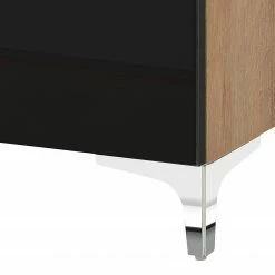 Maja Möbel TV-Lowboard Shino I - Glas Schwarz / Eiche Riviera Dekor -WOHNZIMMERMÖBEL Verkäufe 1000170627 190418 12393900135 GALLERYIMAGES P000000001000170627