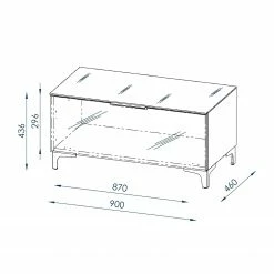 Maja Möbel TV-Lowboard Shino I - Glas Schwarz / Eiche Riviera Dekor -WOHNZIMMERMÖBEL Verkäufe 1000170627 190418 12393900137 GALLERYIMAGES P000000001000170627