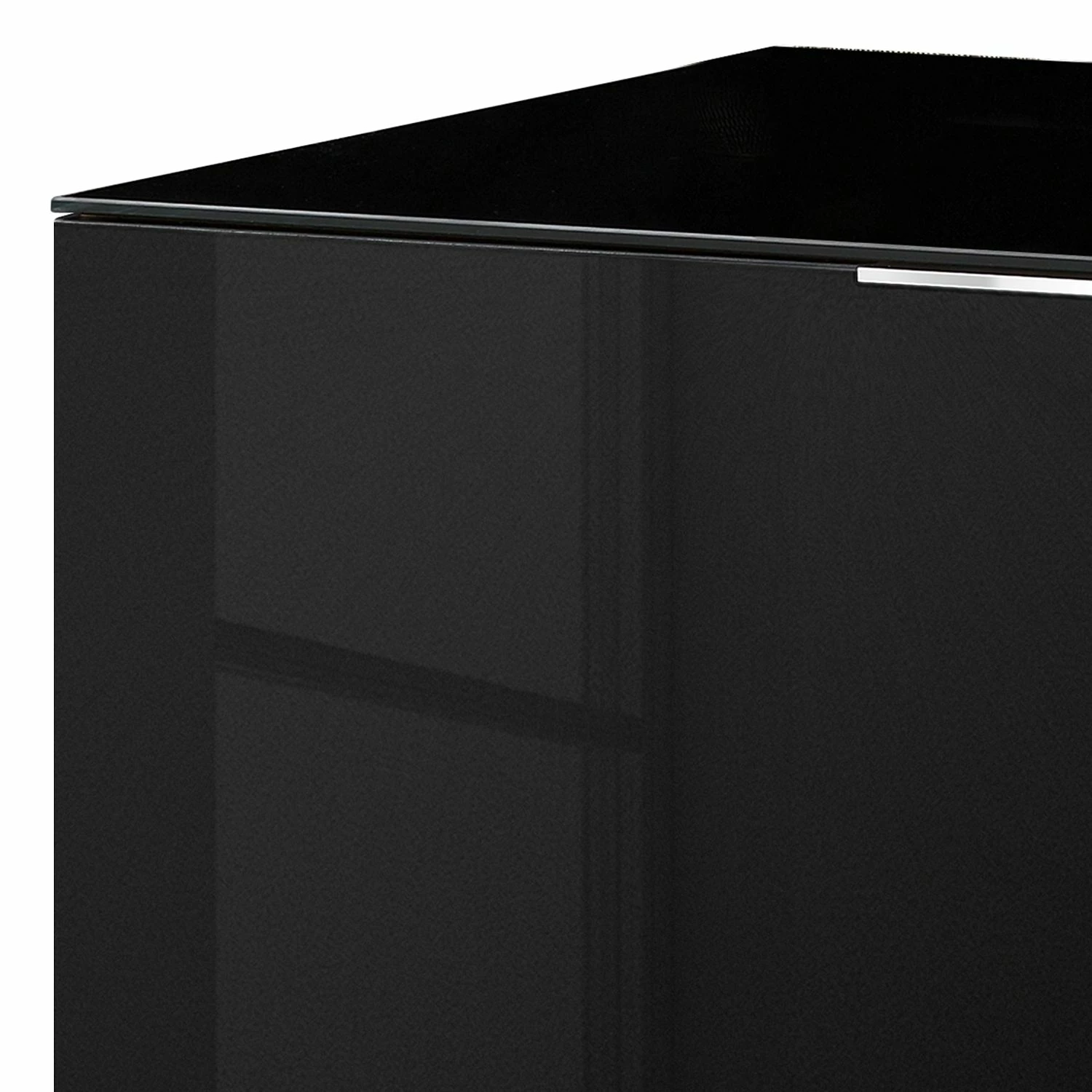 Maja Möbel Kommode Shino I - Glas Schwarz / Eiche Riviera Dekor - Höhe: 77 cm 3 Maja Möbel Kommode Shino I - Glas Schwarz / Eiche Riviera Dekor - Höhe: 77 cm – Bild 3