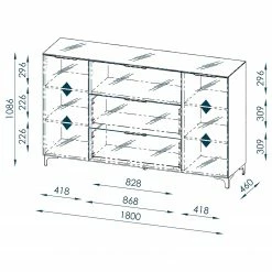 Maja Möbel Sideboard Shino IV - Glas Schwarz / Eiche Riviera Dekor 8 Maja Möbel Sideboard Shino IV - Glas Schwarz / Eiche Riviera Dekor -WOHNZIMMERMÖBEL Verkäufe 1000170641 190418 12394200187 GALLERYIMAGES P000000001000170641