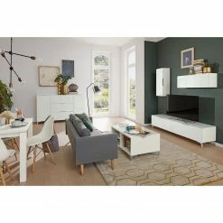 Maja Möbel Sideboard Shino IV - Glas Weiß / Weiß -WOHNZIMMERMÖBEL Verkäufe 1000170646 190418 12394300201 MOOD GALLERYIMAGES P000000001000170646 mood