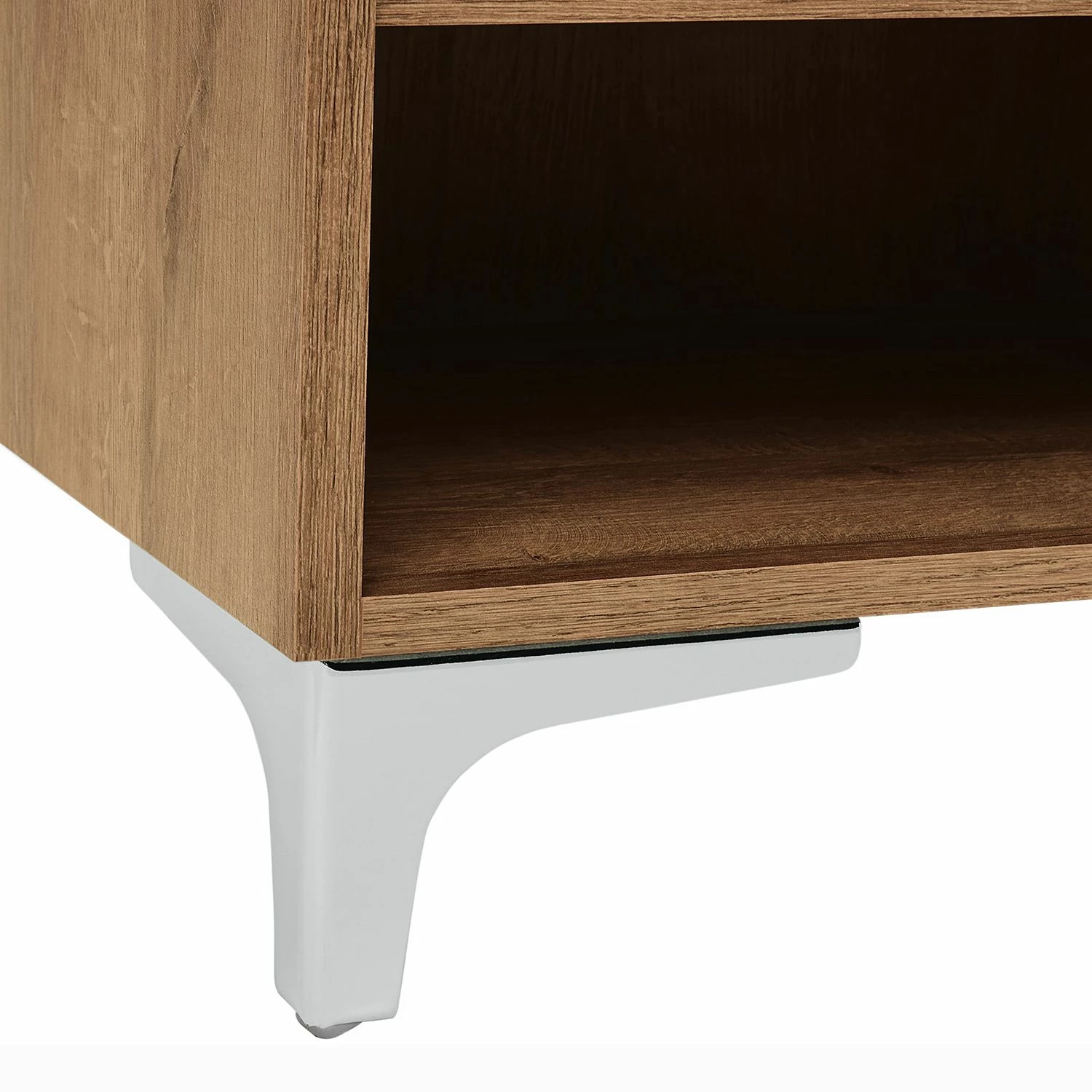 Maja Möbel Couchtisch Shino - Glas Weiß / Eiche Riviera Dekor 5 Maja Möbel Couchtisch Shino - Glas Weiß / Eiche Riviera Dekor – Bild 5