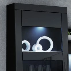 Loftscape Wohnwand Moitin (4-teilig) - Hochglanz Schwarz / Schwarz -WOHNZIMMERMÖBEL Verkäufe 1000171354 190424 07580400277 GALLERYIMAGES P000000001000171354