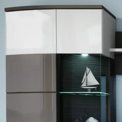 Loftscape Wohnwand Intento (4-teilig) - Hochglanz Weiß / Anthrazit -WOHNZIMMERMÖBEL Verkäufe 1000171358 190424 07580500309 GALLERYIMAGES P000000001000171358