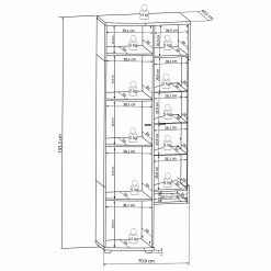 Loftscape Wohnwand Intento (4-teilig) - Hochglanz Weiß / Anthrazit -WOHNZIMMERMÖBEL Verkäufe 1000171358 220304 503 SKETCH DETAILS P000000001000171358 sketch