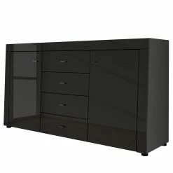 Loftscape Sideboard Moitin - Hochglanz Schwarz / Schwarz