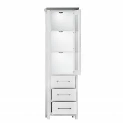 Ridgevalley Standvitrine Touros - Kiefer massiv - Kiefer Weiß / Grau -WOHNZIMMERMÖBEL Verkäufe 1000171365 190424 07580600350 GALLERYIMAGES P000000001000171365