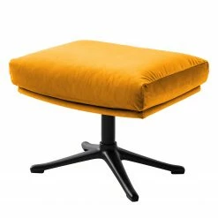 Studio Copenhagen Polsterhocker Garbo VI - Samt Shyla: Senfgelb - Schwarz