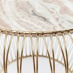 Kare Design Beistelltisch Beam III - Marmor / Stahl - Marmor Grau - Gold -WOHNZIMMERMÖBEL Verkäufe 1000172838 190429 08140300108 GALLERYIMAGES P000000001000172838