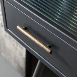 Kare Design Konsolentisch La Gomera - Glas / Stahl - Schwarz / Gold -WOHNZIMMERMÖBEL Verkäufe 1000172867 190429 08142400323 GALLERYIMAGES P000000001000172867