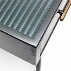 Kare Design Konsolentisch La Gomera - Glas / Stahl - Schwarz / Gold -WOHNZIMMERMÖBEL Verkäufe 1000172867 190429 08142500326 GALLERYIMAGES P000000001000172867