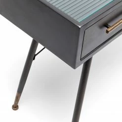 Kare Design Konsolentisch La Gomera - Glas / Stahl - Schwarz / Gold -WOHNZIMMERMÖBEL Verkäufe 1000172867 190429 08142500327 GALLERYIMAGES P000000001000172867