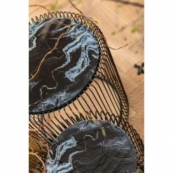 Kare Design Beistelltisch Wire (2-teilig) - Glas / Stahl - Schwarz -WOHNZIMMERMÖBEL Verkäufe 1000172882 190429 08143900473 GALLERYIMAGES P000000001000172882