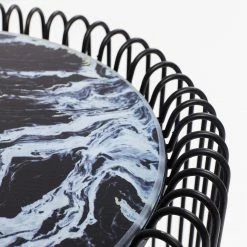 Kare Design Beistelltisch Wire (2-teilig) - Glas / Stahl - Schwarz -WOHNZIMMERMÖBEL Verkäufe 1000172882 190429 08143900478 GALLERYIMAGES P000000001000172882