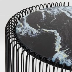 Kare Design Beistelltisch Wire (2-teilig) - Glas / Stahl - Schwarz -WOHNZIMMERMÖBEL Verkäufe 1000172882 190429 08143900480 GALLERYIMAGES P000000001000172882