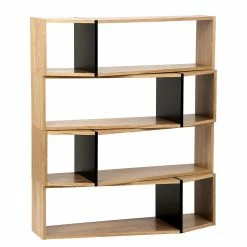 Temahome Regal One - Eiche / Schwarz -WOHNZIMMERMÖBEL Verkäufe 1000172899 201016 13323100423 DETAILS P000000001000172899